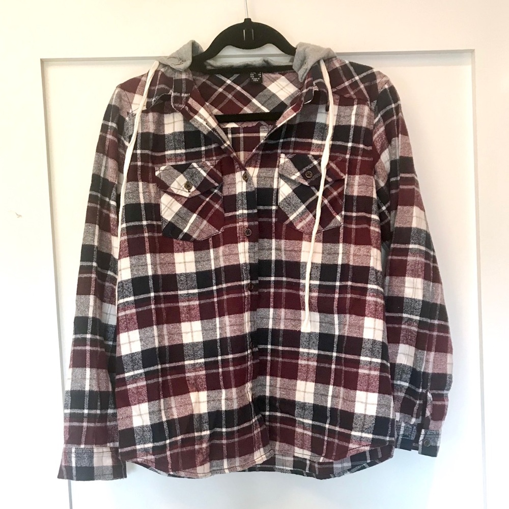Flannel with Detachable hood